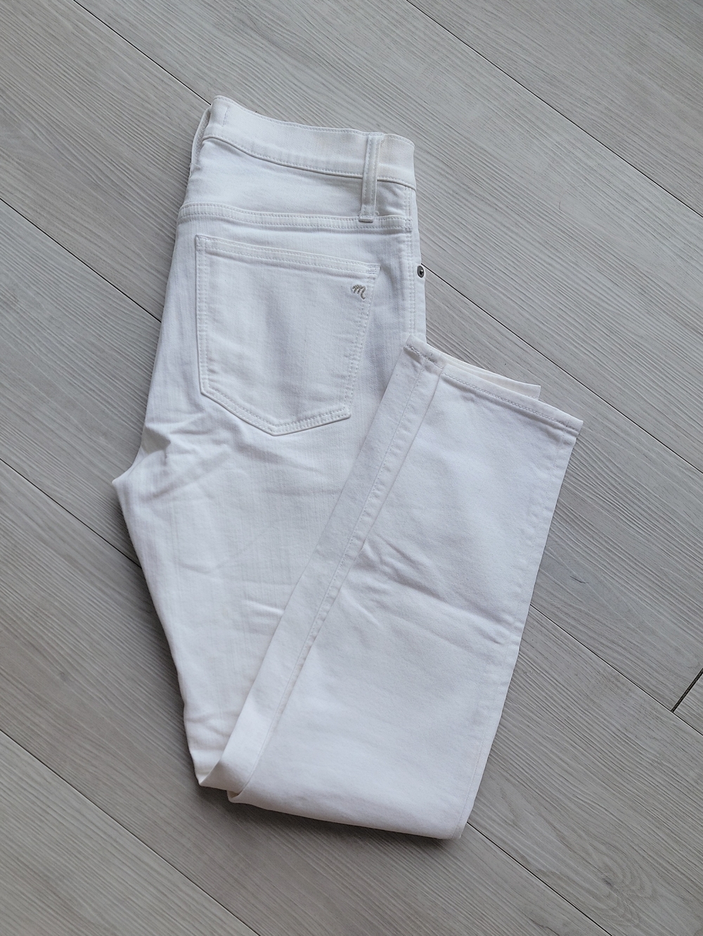 Madewell White High Rise Skinny Jeans